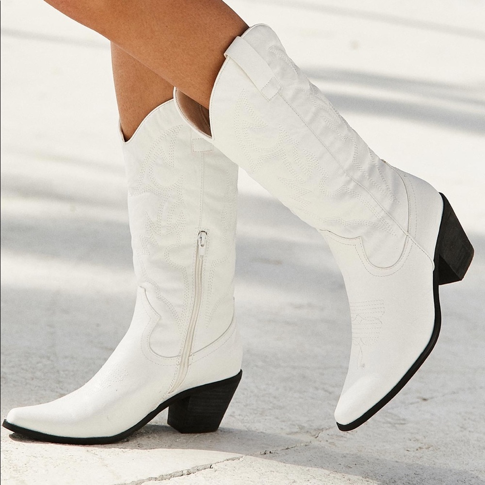 White Cowboy Boots